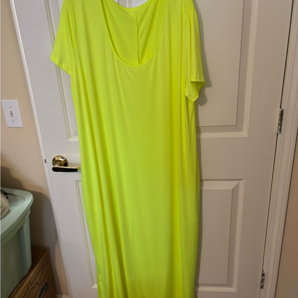 Vibrant Lime Maxi Dress